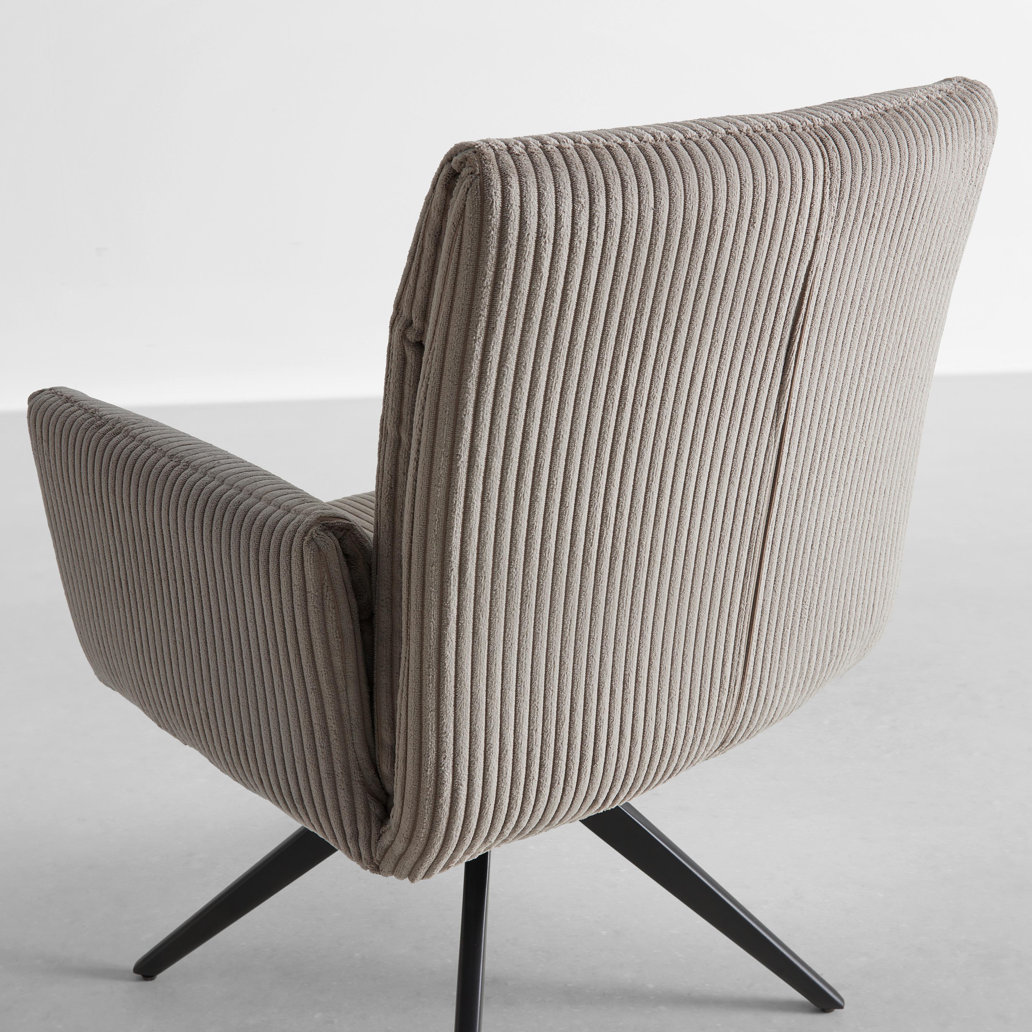 ŽIDLE S PODRUČKAMI ROSALIA - černá/světle šedá, Moderní, kov/dřevo (65/87,5/61,5cm) - Bessagi Home