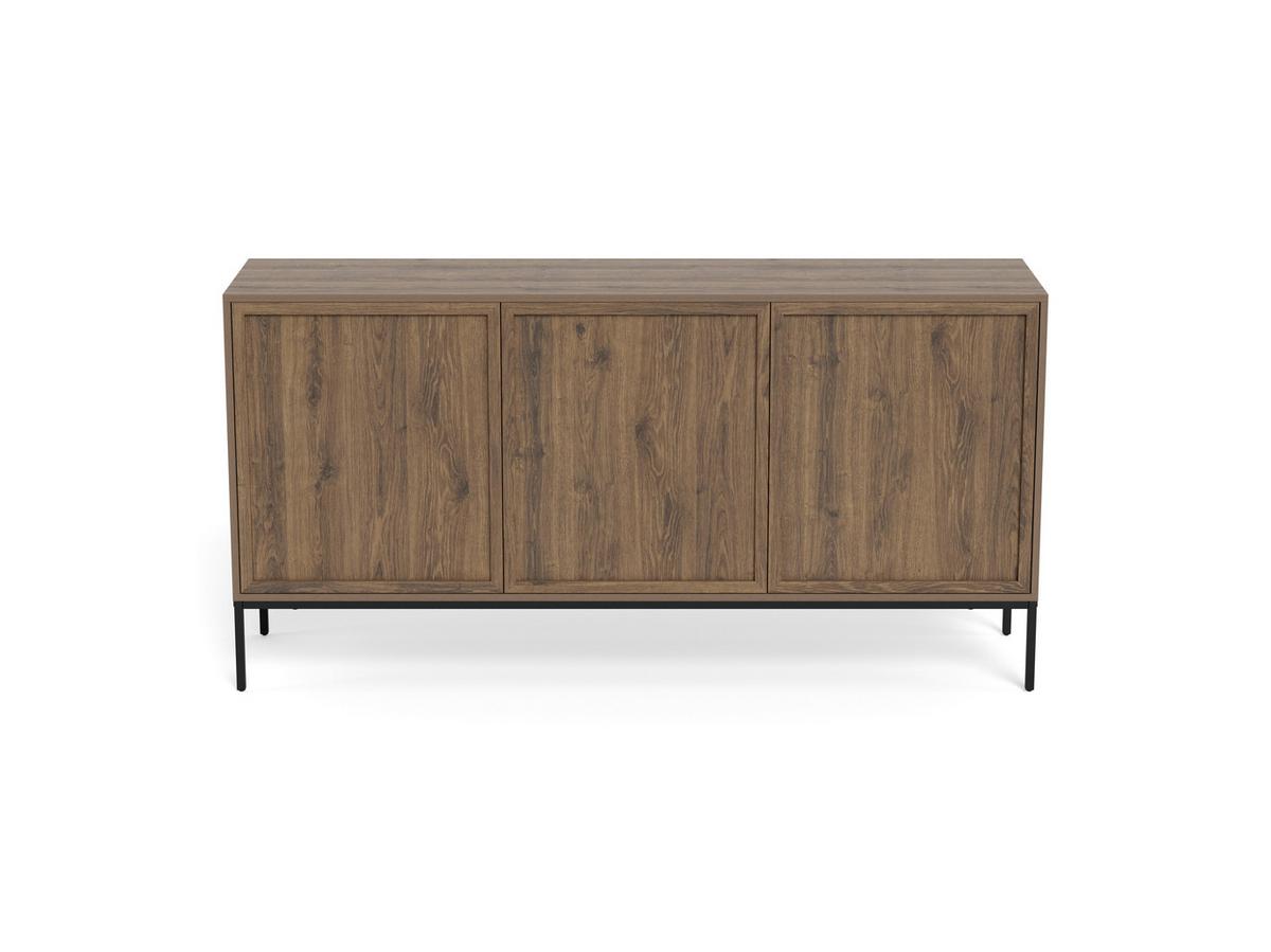 Komoda dub dymový - černá/hnědá, Design, kov/kompozitní dřevo (158/80/40cm) - MID.YOU