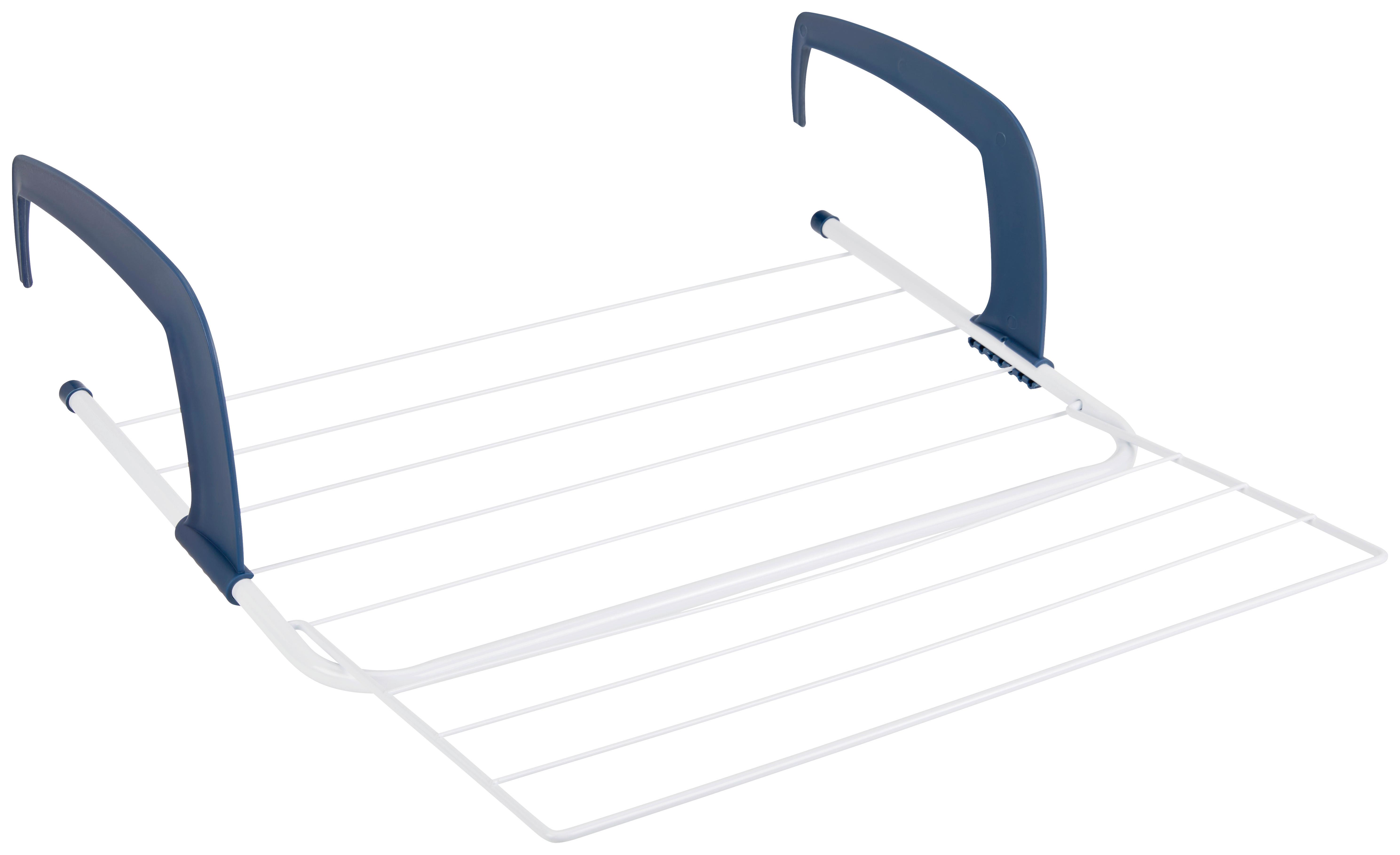 Ruhaszárító Állvány Rock - kék/fehér, Konventionell, műanyag/fém (51/51/16cm) - Homezone