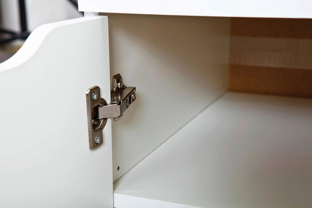 Schreibtisch mit Stauraum B: 115cm H 76cm Westphalen, Weiß - Weiß, KONVENTIONELL, Holzwerkstoff (115/55/76cm) - MID.YOU