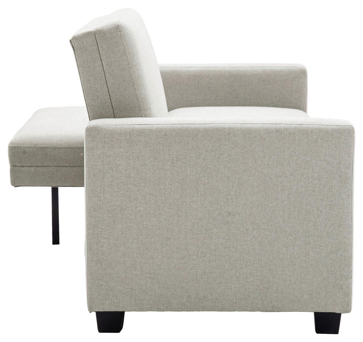 Schlafsofa Kipu Weiß B: 192 cm - Creme/Schwarz, Basics, Textil (192/76/85cm) - P & B