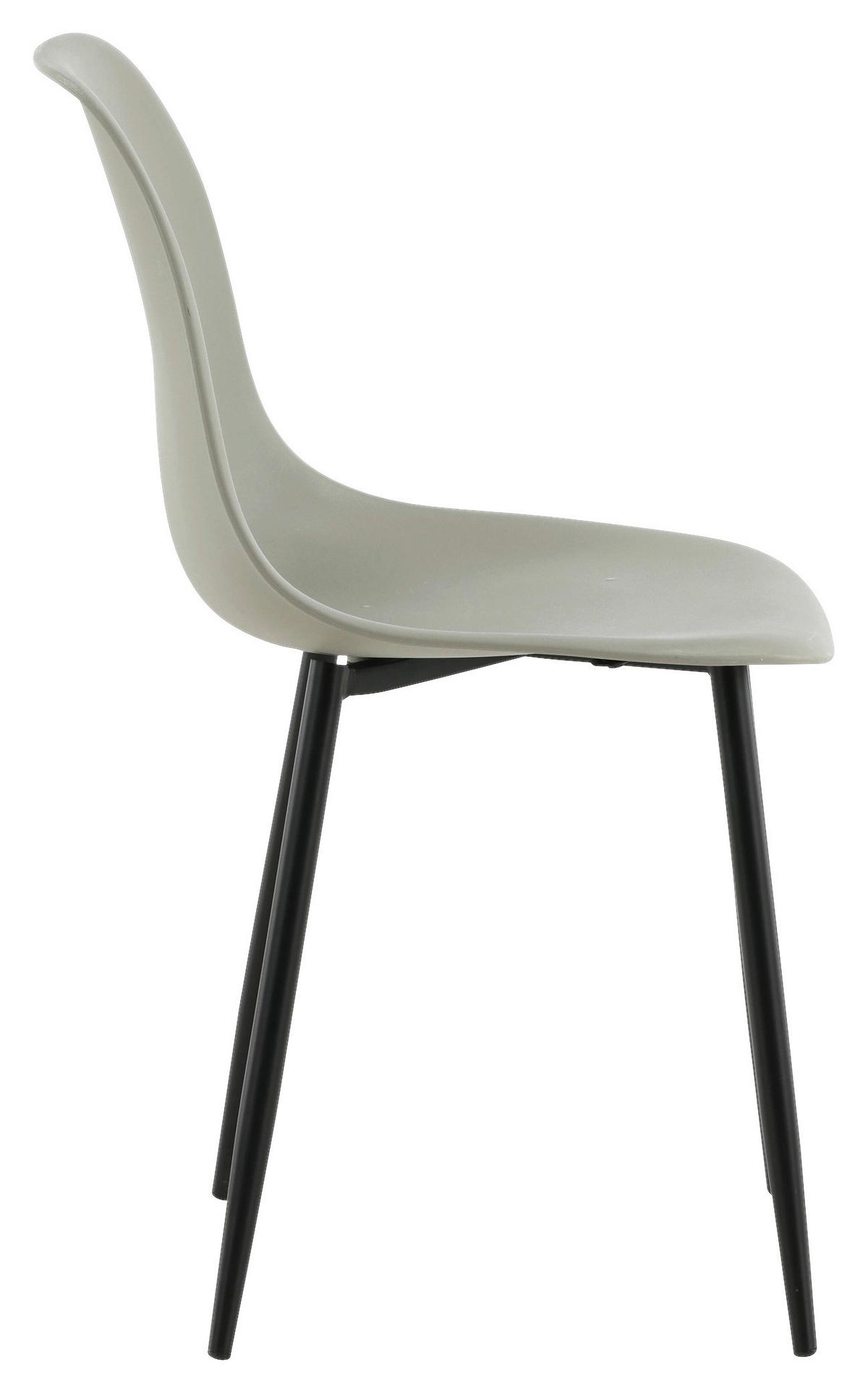Stuhl-set Polar - Schwarz/Grau, Design, Kunststoff/Metall (45,5/81/58cm) - Livetastic