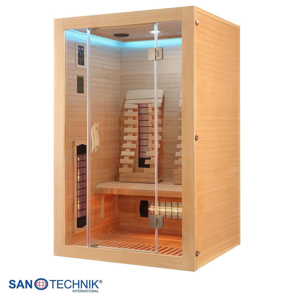 Infrarotkabine 2 Personen 120x105x190 cm Malmö Hemlock - Naturfarben, Basics, Holz (120/190/105cm)