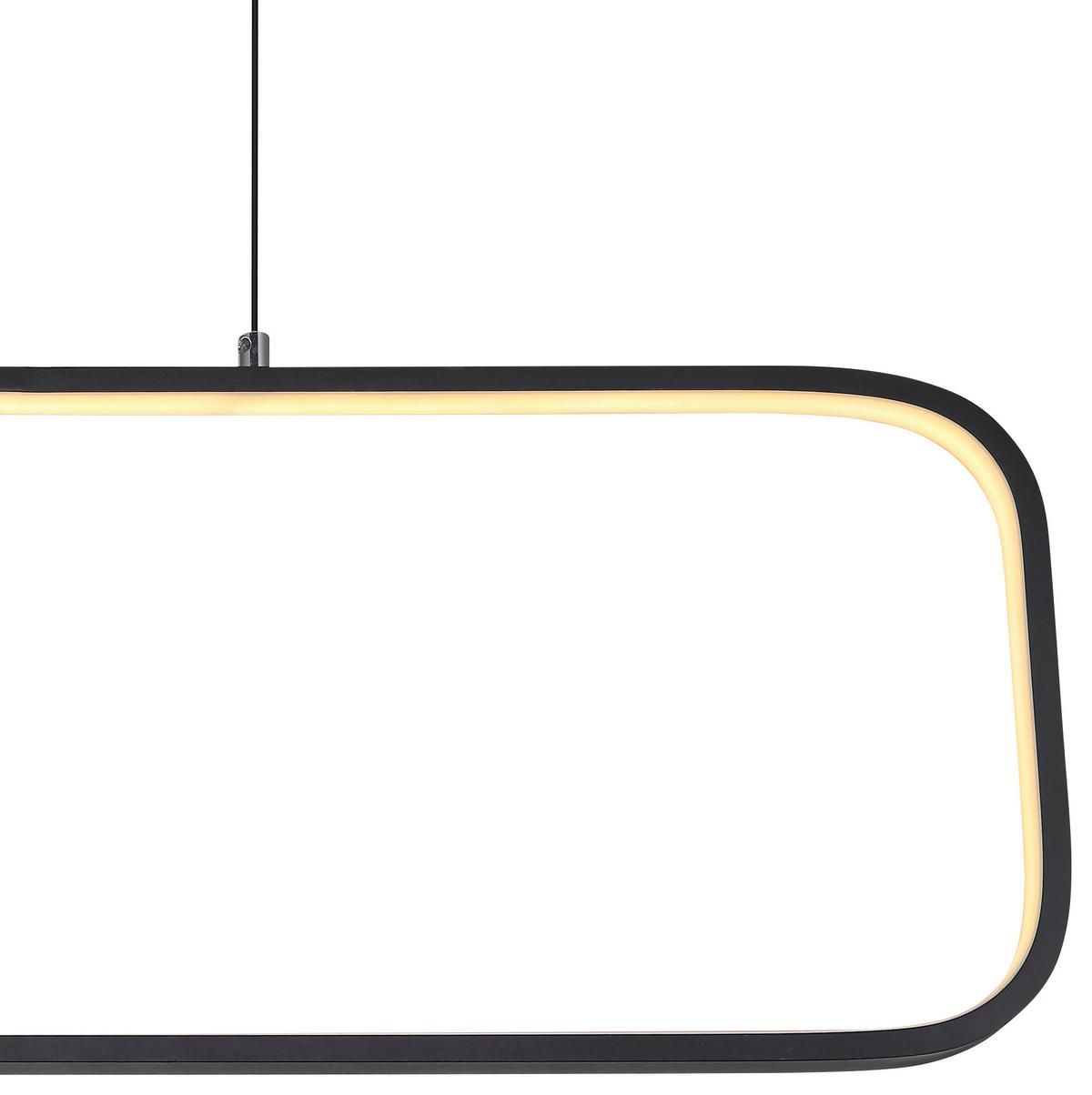 LED-Hängeleuchte 67262hb - Opal/Schwarz, Basics, Kunststoff/Metall (80/10/120cm) - Globo