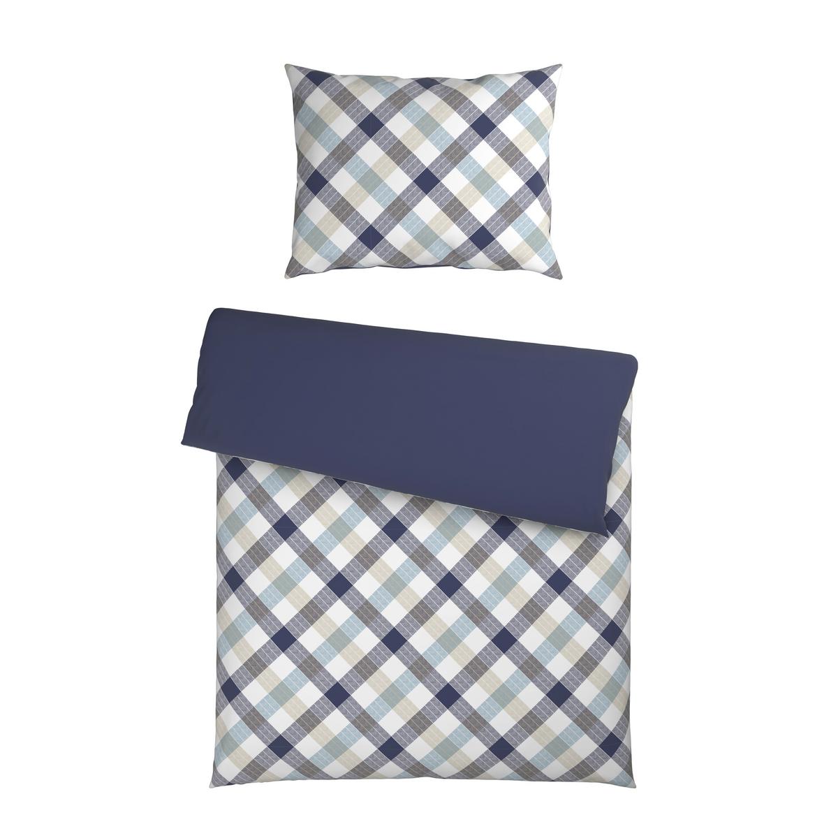 Bettwäsche Montreal - Blau/Beige, MODERN, Textil - Luca Bessoni