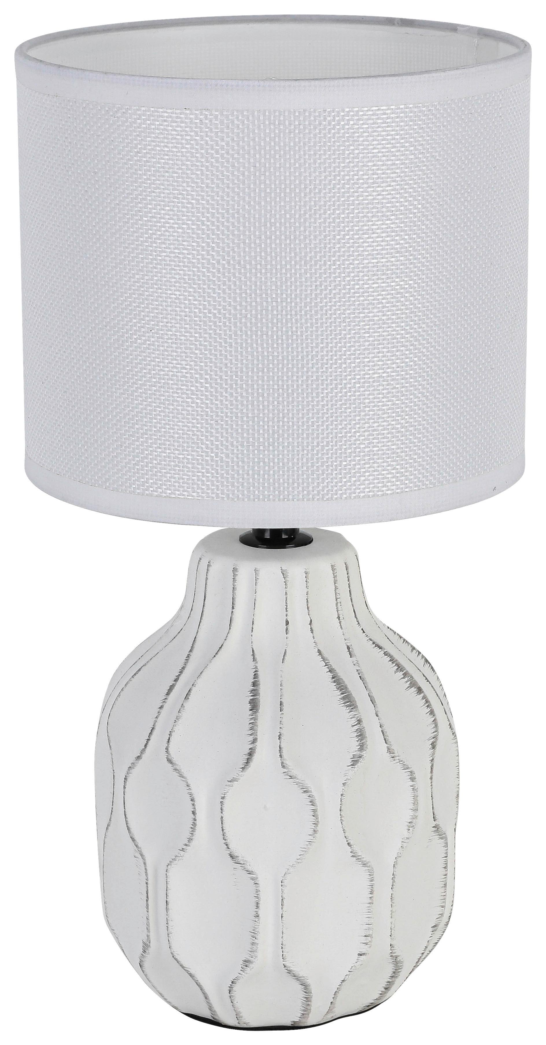 STOLNÍ LAMPA NIMO - bílá/černá, Konvenční, kov/textil (16/30cm) - Mömax
