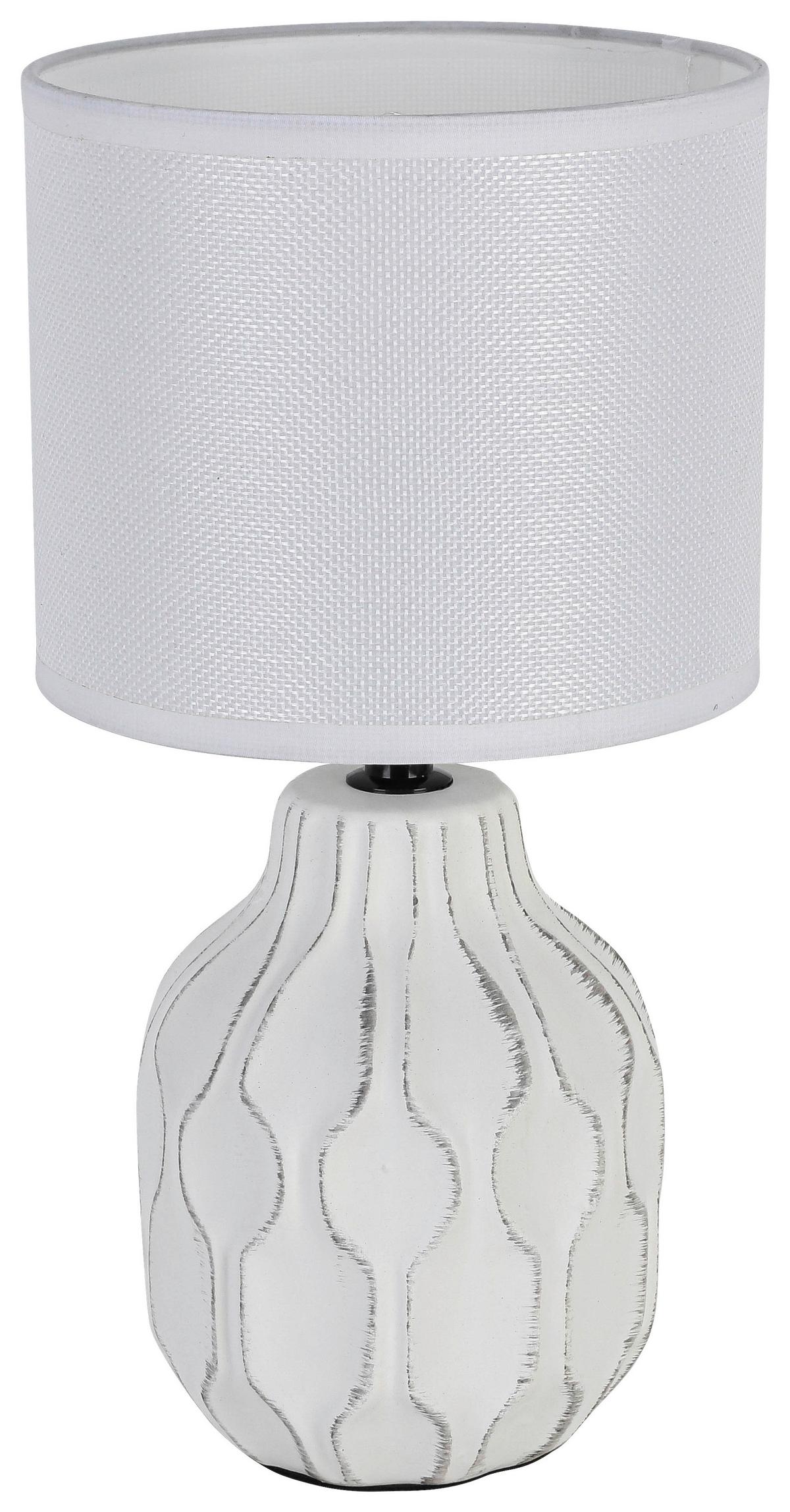 STOLNÍ LAMPA NIMO - bílá/černá, Konvenční, kov/textil (16/30cm) - Mömax