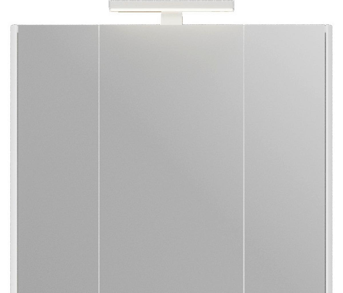 Spiegelschrank Zana Weiß B: 80 cm - Weiß, MODERN, Glas/Holzwerkstoff (80/74/15cm)