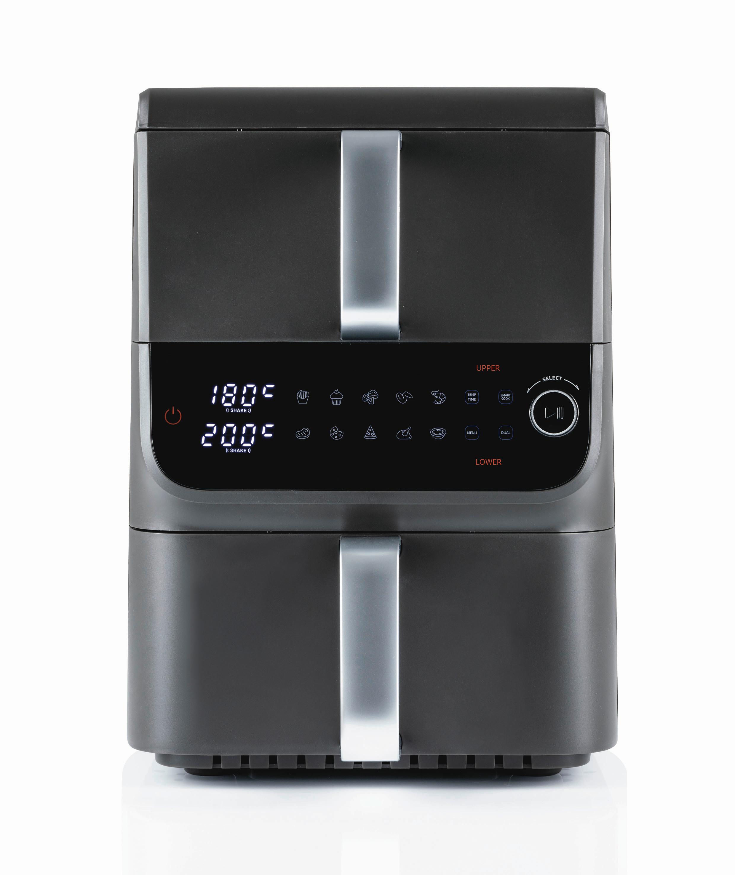 Heißluftfritteuse, 10 Liter Gourmetmaxx - Anthrazit, MODERN, Kunststoff/Metall (43/28,4/40cm)