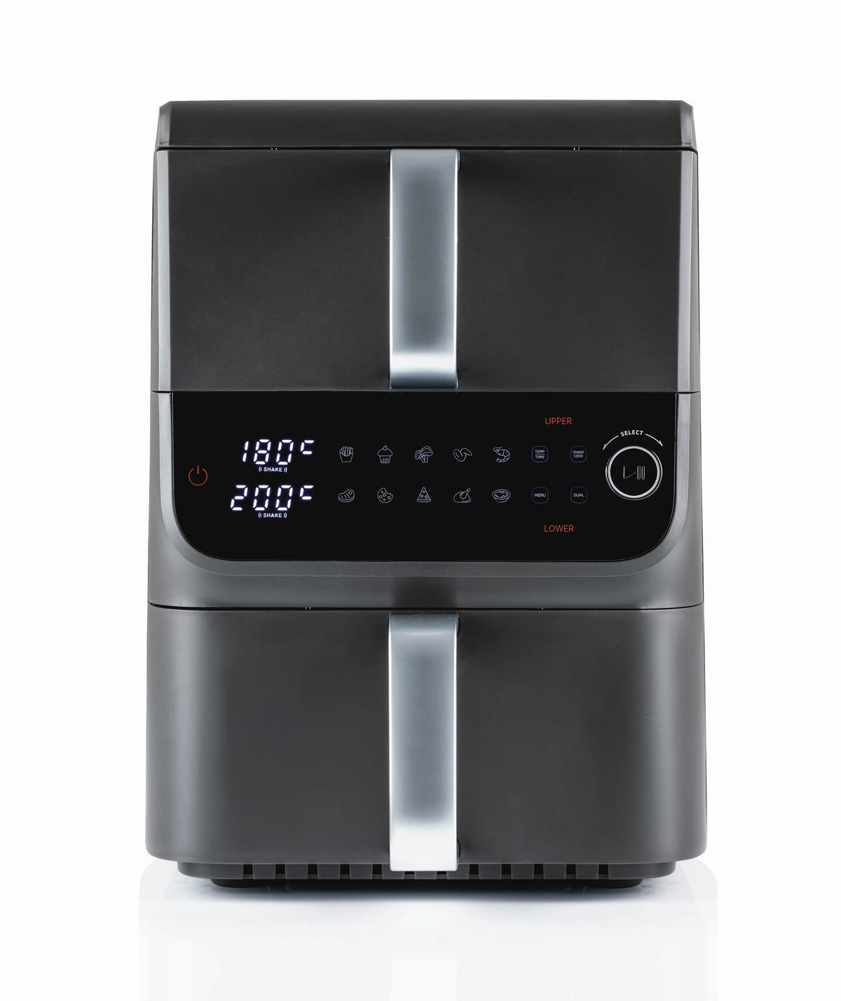 Heißluftfritteuse, 10 Liter Gourmetmaxx - Anthrazit, MODERN, Kunststoff/Metall (43/28,4/40cm)