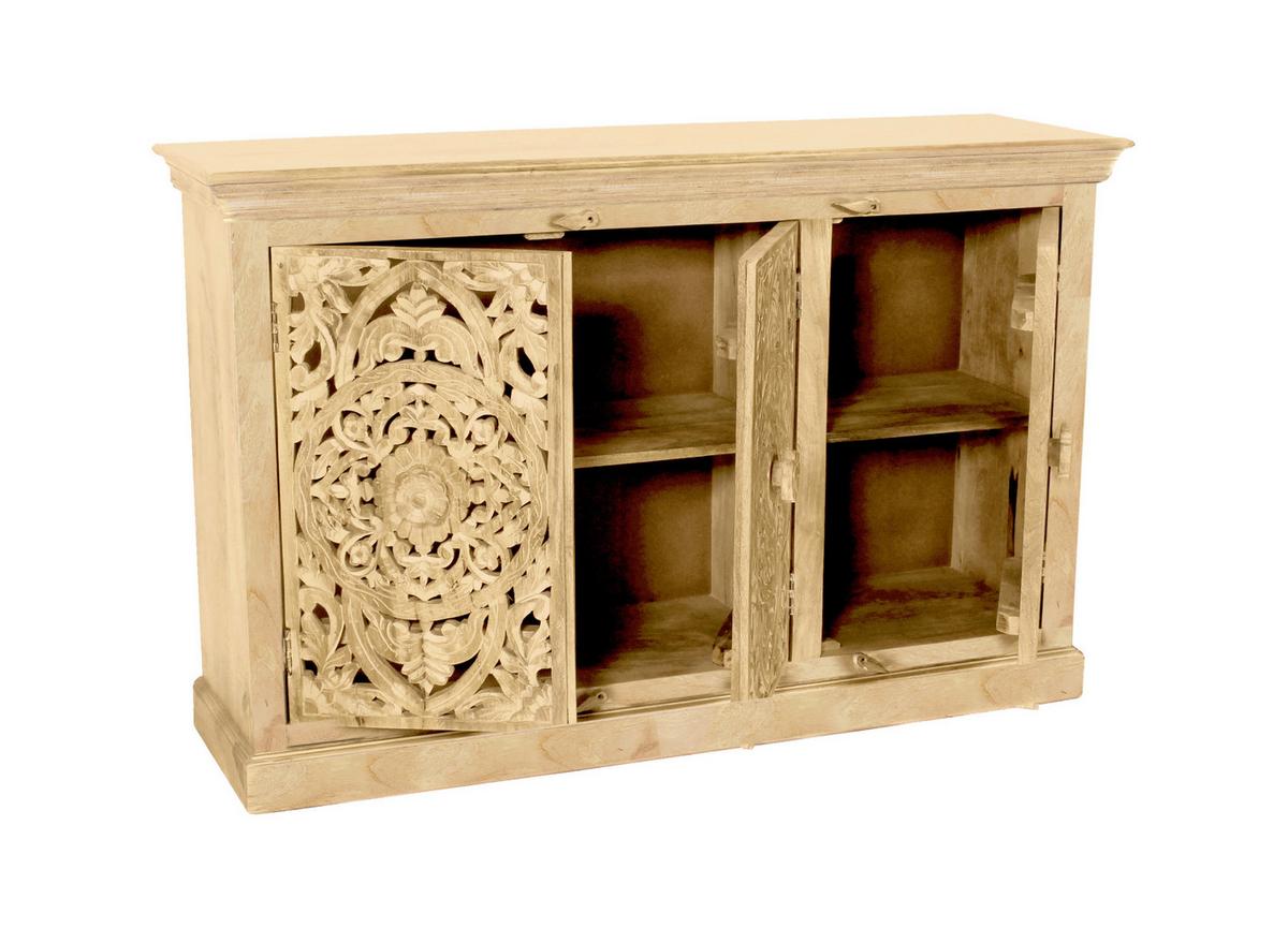 Sideboard Mangoholz B: 140cm - Naturfarben, Design, Holz (140/90/40cm) - MID.YOU