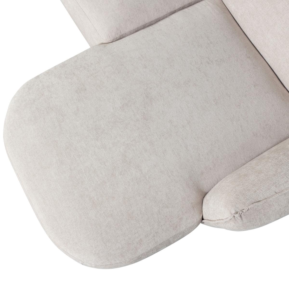 Ecksofa Polly Sandfarben U: 245x353x150cm - Sandfarben/Schwarz, Design, Textil (245/353/150cm) - Livetastic