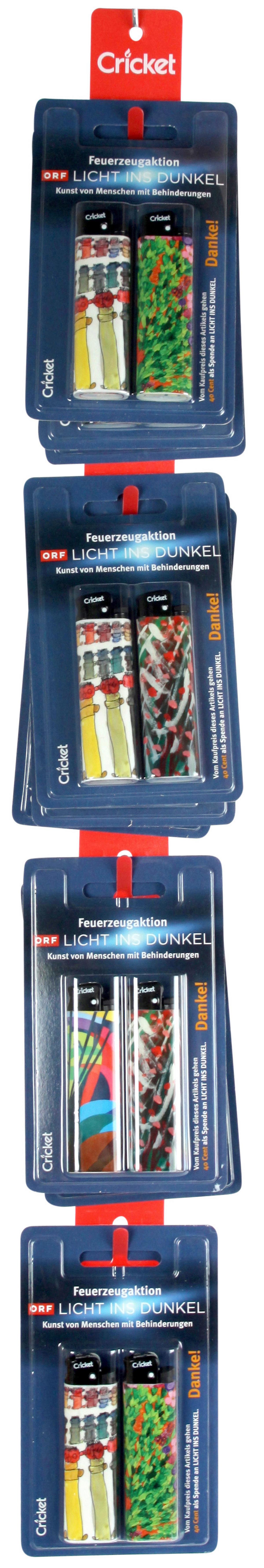 Feuerzeug Cricket "licht Ins Dunkel" - Multicolor, KONVENTIONELL (2/1/8cm)