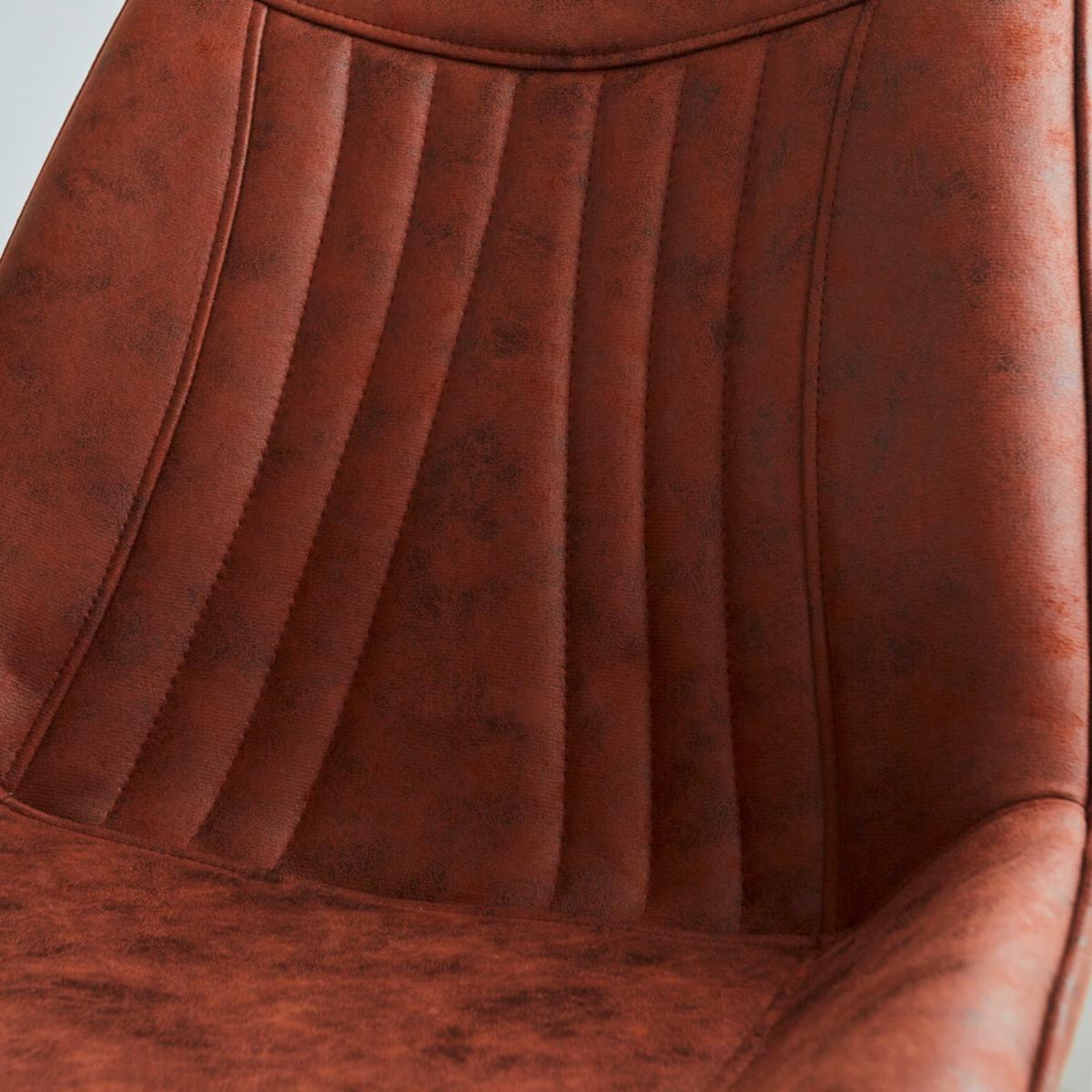 Stuhl-set Samuel Cognac, B: 53 Cm - Cognac/Schwarz, MODERN, Textil/Metall (53/87/63,5cm) - MID.YOU
