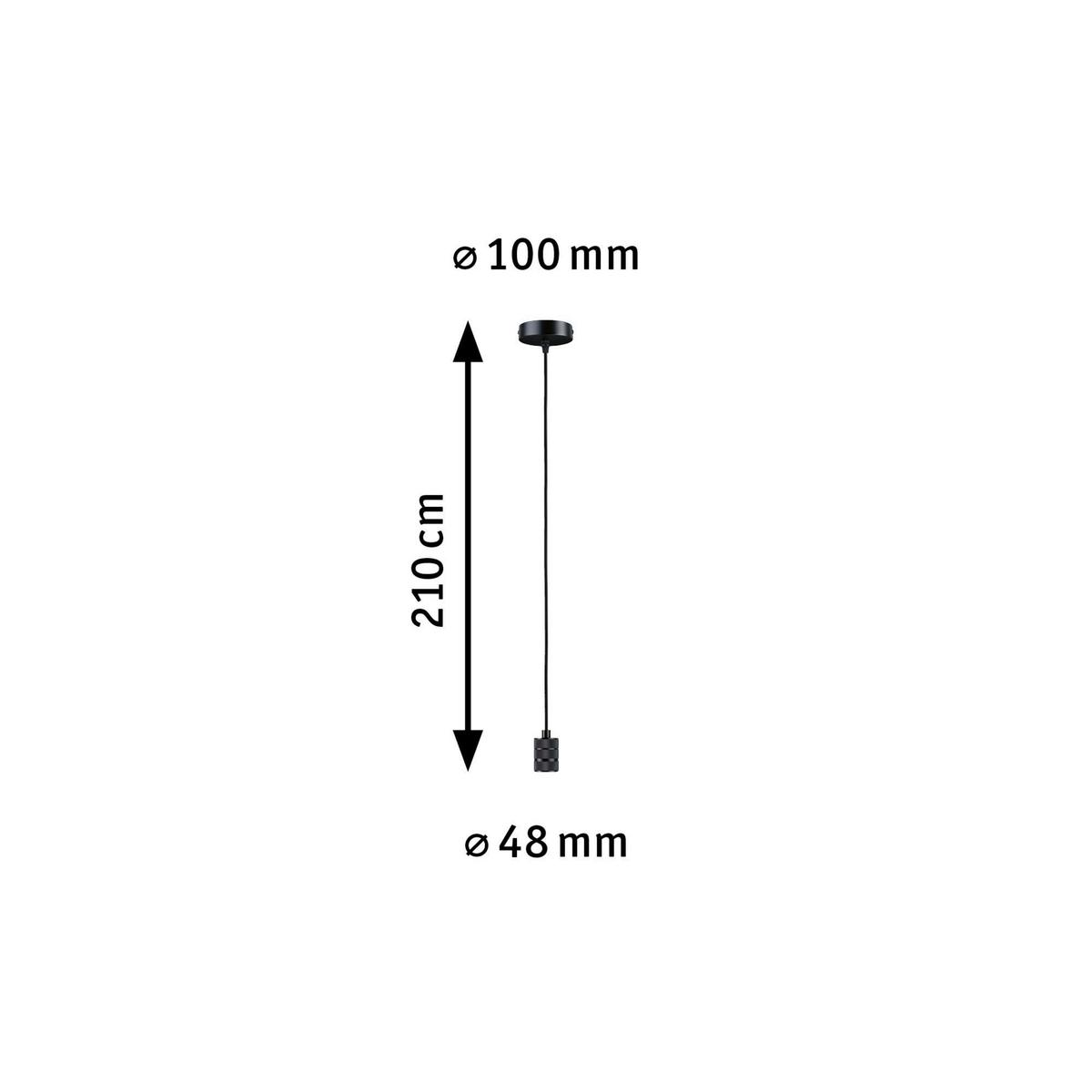 Hängeleuchte H: ca. 100 cm 1-Flammig - Basics (10,0cm) - Paulmann