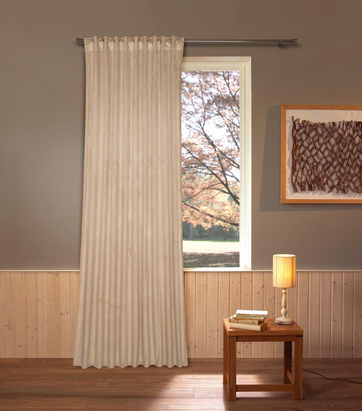 Verdunkelungsvorhang Tabea - Beige, ROMANTIK / LANDHAUS, Textil (135/245cm) - James Wood