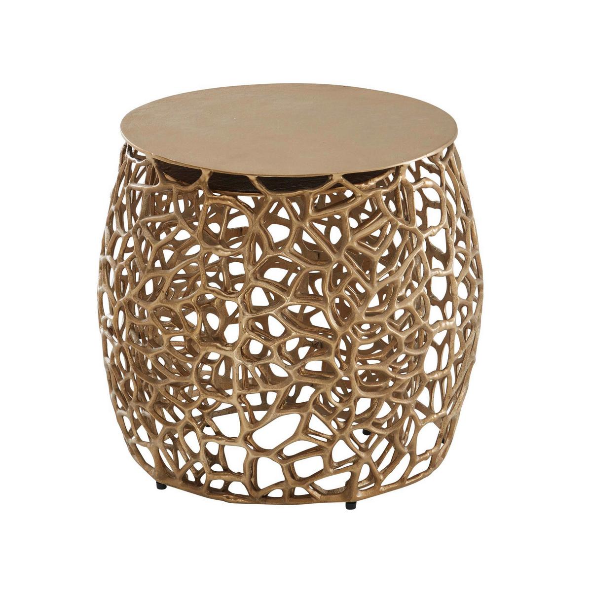 Sada zasouvacích stolků barva zlatá - barvy zlata, Design, kov (46/42cm) - MID.YOU