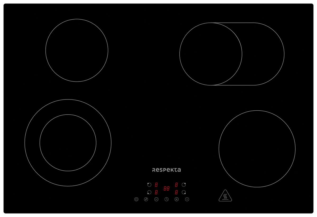 Einbauherd-Set B: 59,5 cm Elektro-Glaskeramik/ Autark - Schwarz, Trend, Glas/Metall (59,5/59,5/56,5cm) - Respekta