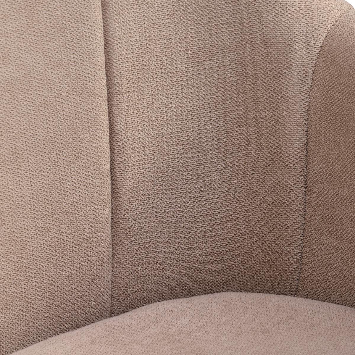 Armlehnstuhl Adelina - Schwarz/Cappuccino, LIFESTYLE, Textil/Metall (56/87/60cm) - MID.YOU