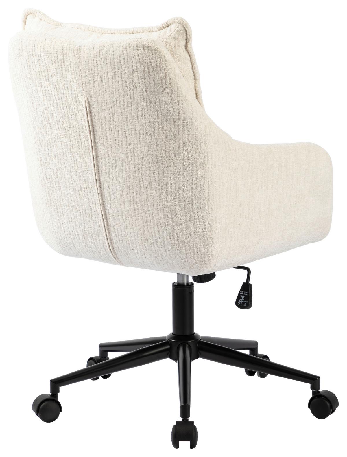 Drehstuhl Siena Beige B: 58 cm - Beige/Schwarz, MODERN, Kunststoff/Textil (58/85-93/58cm) - MID.YOU