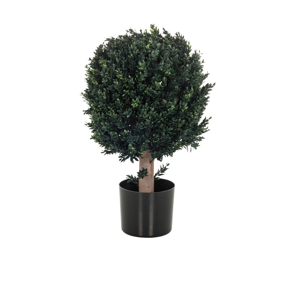 Kunstpflanze Buxus - Schwarz/Braun, Basics, Kunststoff (40/65/40cm) - MID.YOU