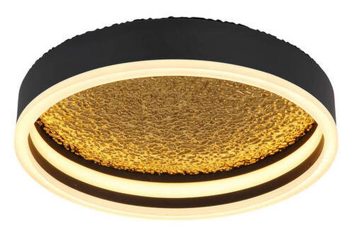 Led Mennyezeti Lámpa 48460-24 - fekete/opál, Design, műanyag/fém (30/7,5cm)