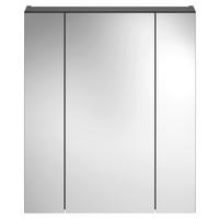 Spiegelschrank Linus Schwarz B: 60 cm - Schwarz, MODERN, Glas/Holzwerkstoff (60/70/18cm) - MID.YOU