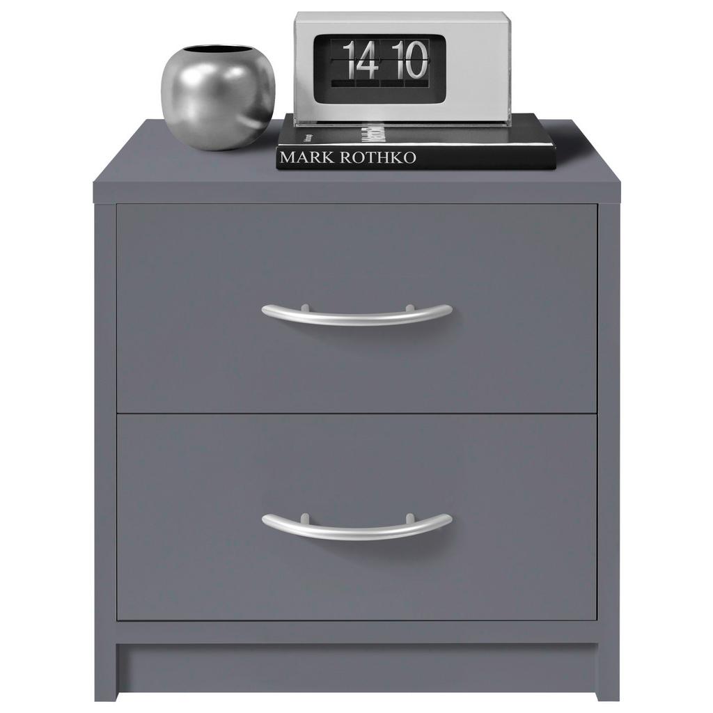 Nachtkästchen Pepe B: 38,5 cm Graphitfarben