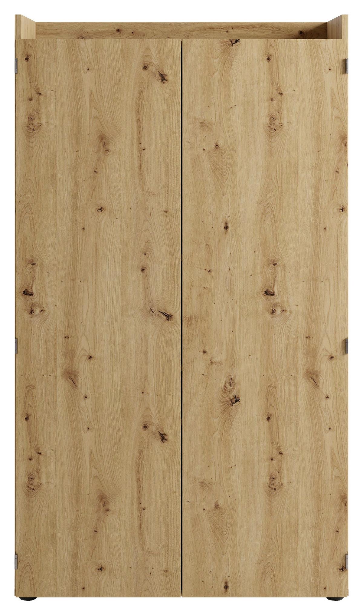 Sekretär Janne - Schwarz/Eiche Artisan, MODERN, Holzwerkstoff (80/40/141cm) - MID.YOU