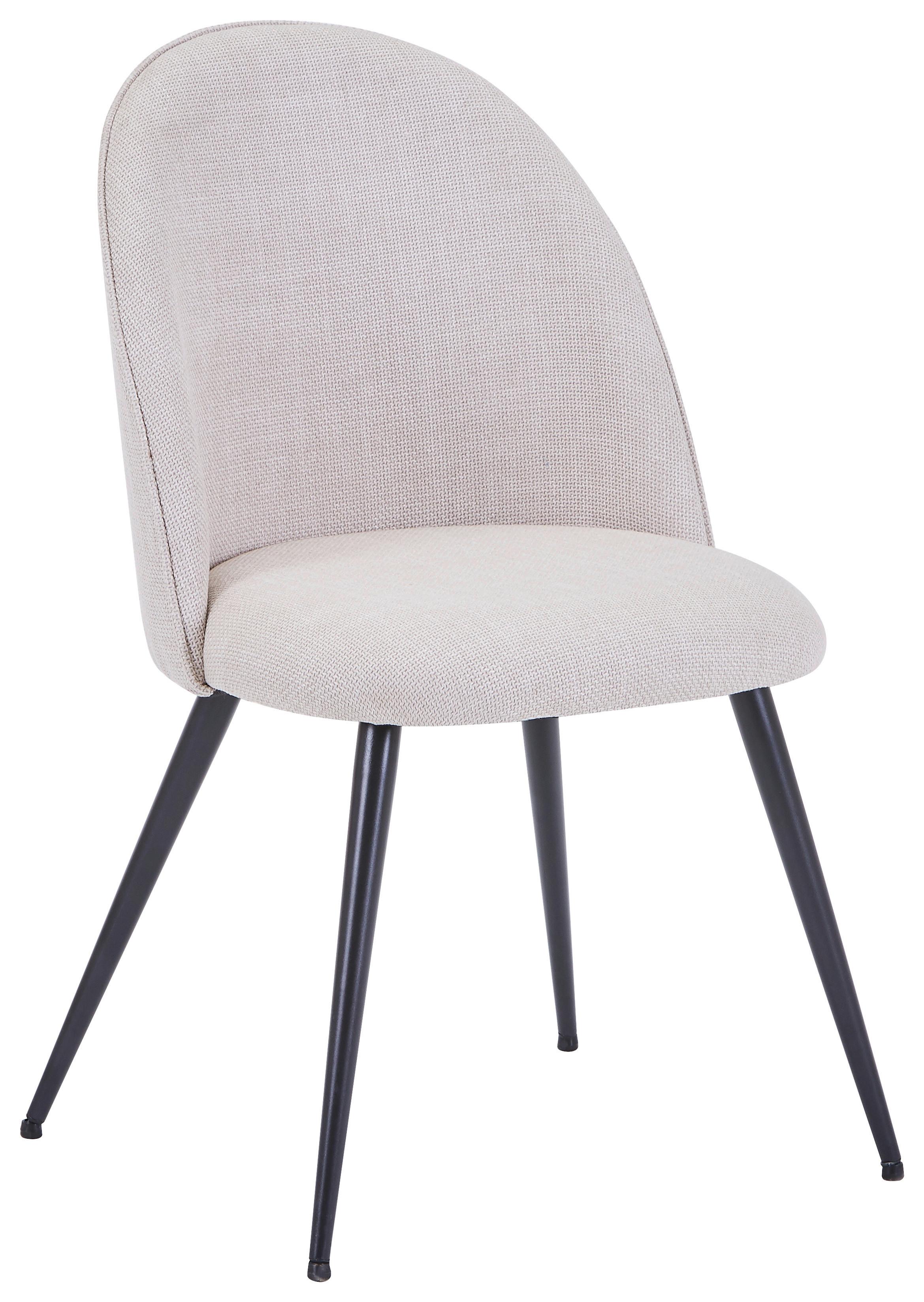 ŽIDLE LOTTE - černá/béžová, Lifestyle, kov/textil (49.5/83.5/53.5cm) - Mömax