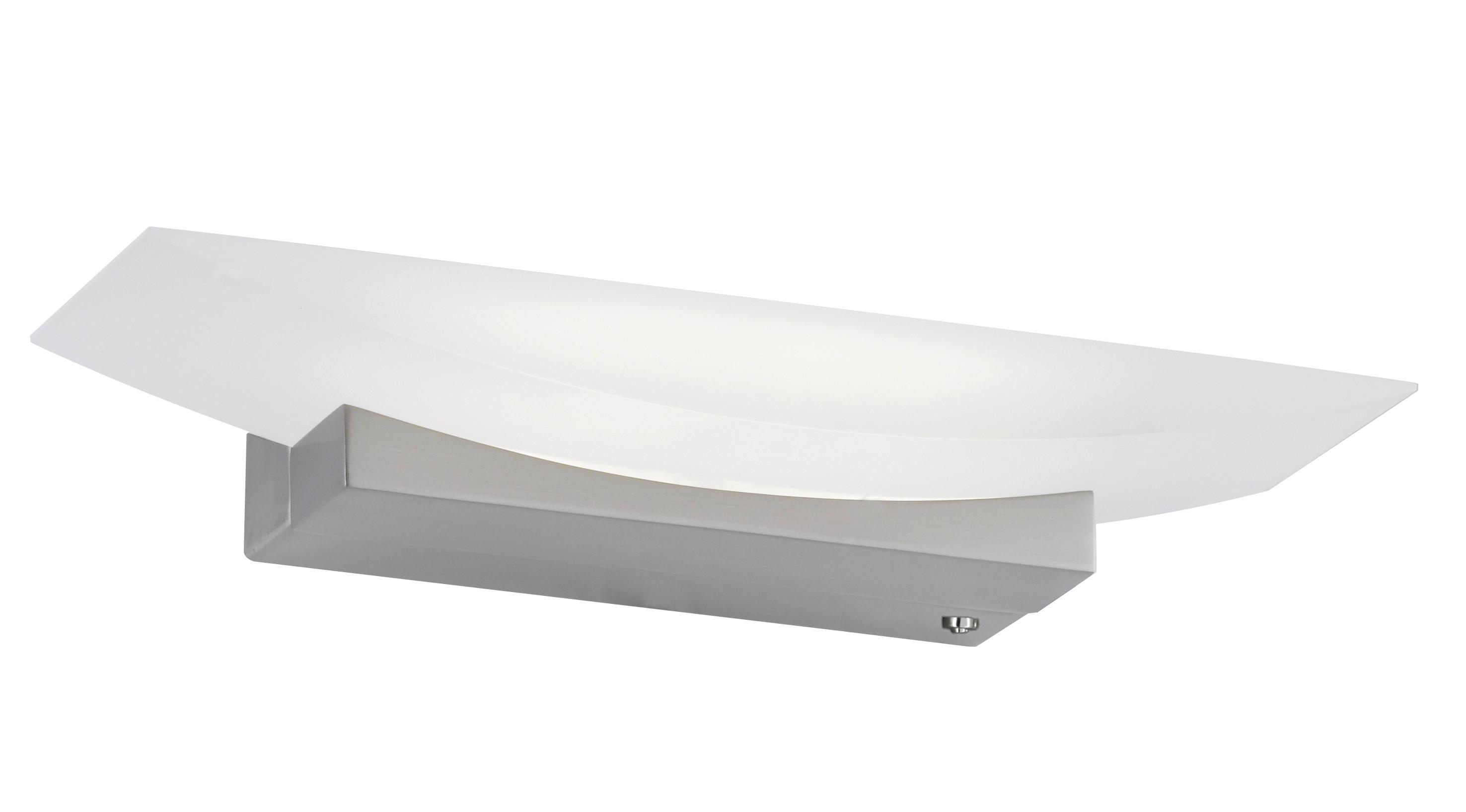 LED-Wandleuchte Bowl 1-Flammig Farbwechsler dimmbar - Nickelfarben, Design, Glas/Metall (30/6/6cm) - Fischer & Honsel
