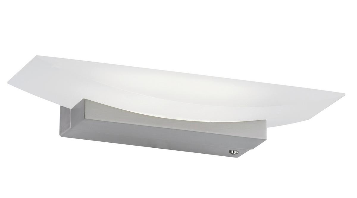 LED-Wandleuchte Bowl 1-Flammig Farbwechsler dimmbar - Nickelfarben, Design, Glas/Metall (30/6/6cm) - Fischer & Honsel