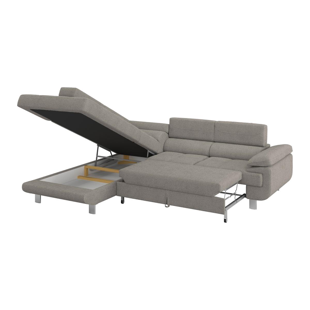 Ecksofa Savona - Graubraun, MODERN, Textil (230/270cm) - Ondega