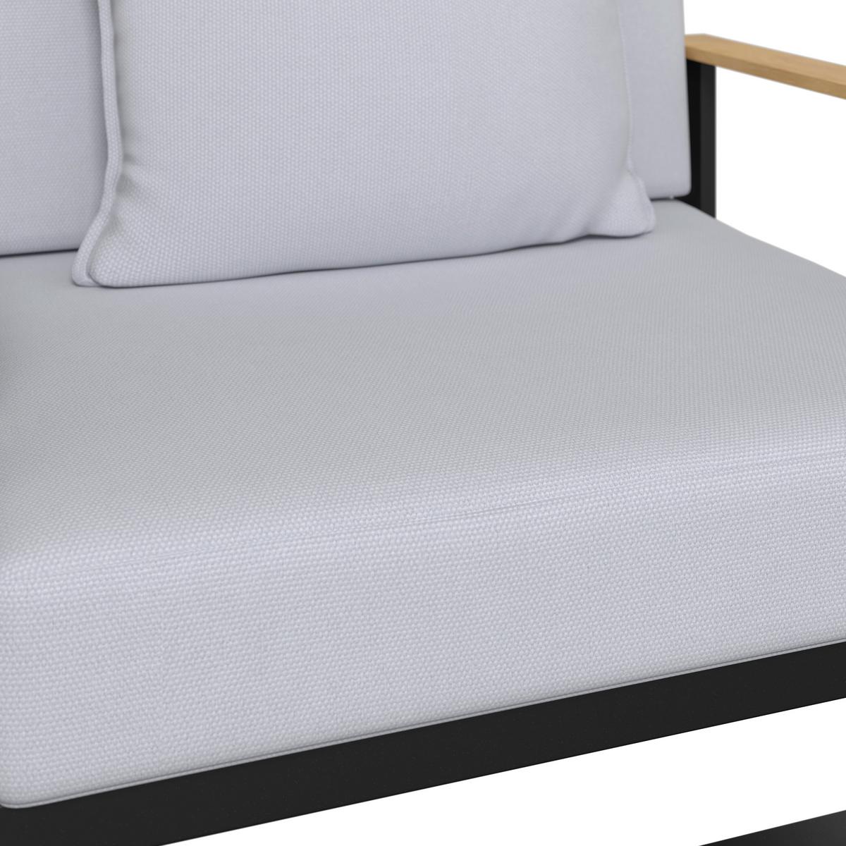 TERASOVÁ SEDACIA SÚPRAVA FABRIZIA - sivá, Modern, kov/drevo - Bessagi Garden