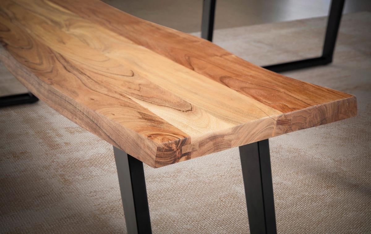 Sitzbank Wl7.304 - Schwarz/Akaziefarben, MODERN, Holz (180/45,5/40cm) - MID.YOU