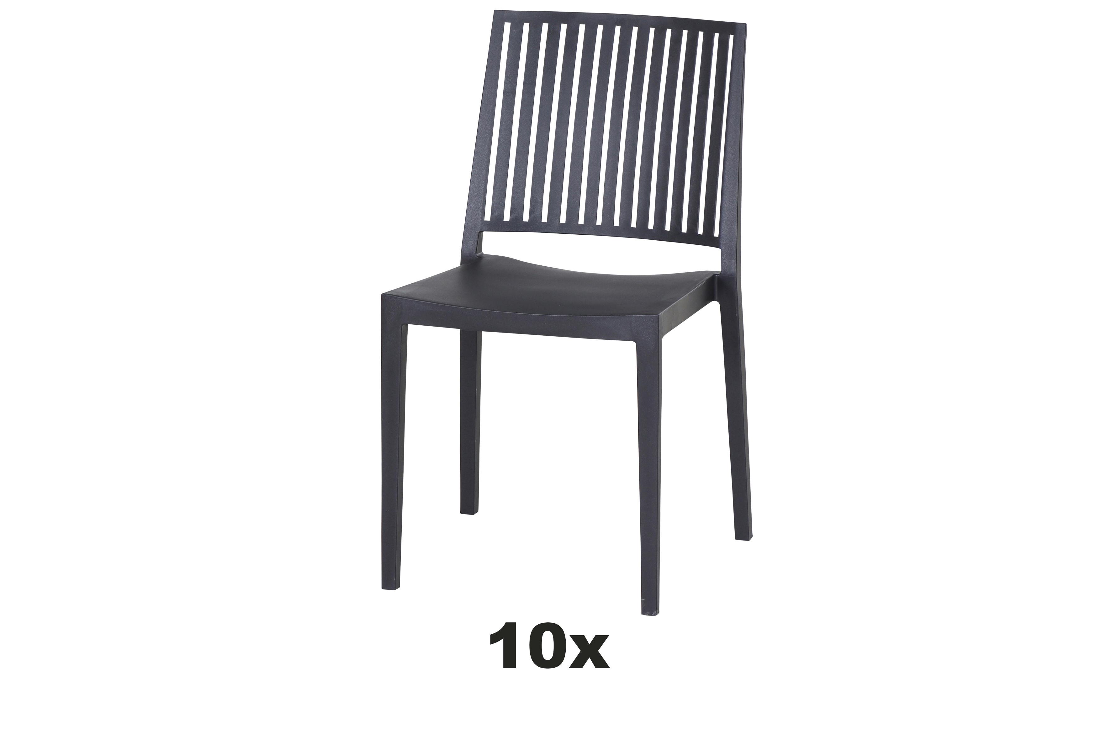 Gartensessel-Set Lane - Anthrazit, Basics, Kunststoff (46/80/56cm) - Siena Garden