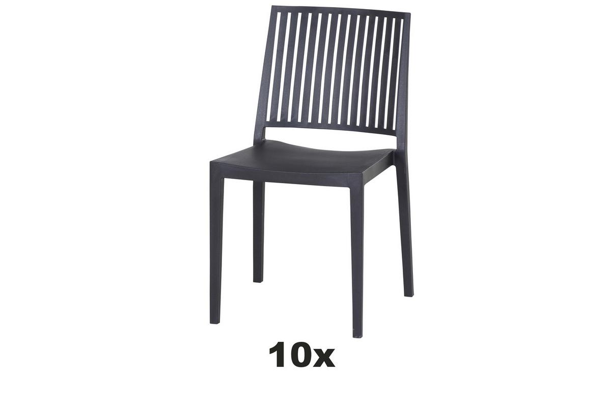 Gartensessel-set Lane - Anthrazit, Basics, Kunststoff (46/80/56cm) - Siena Garden