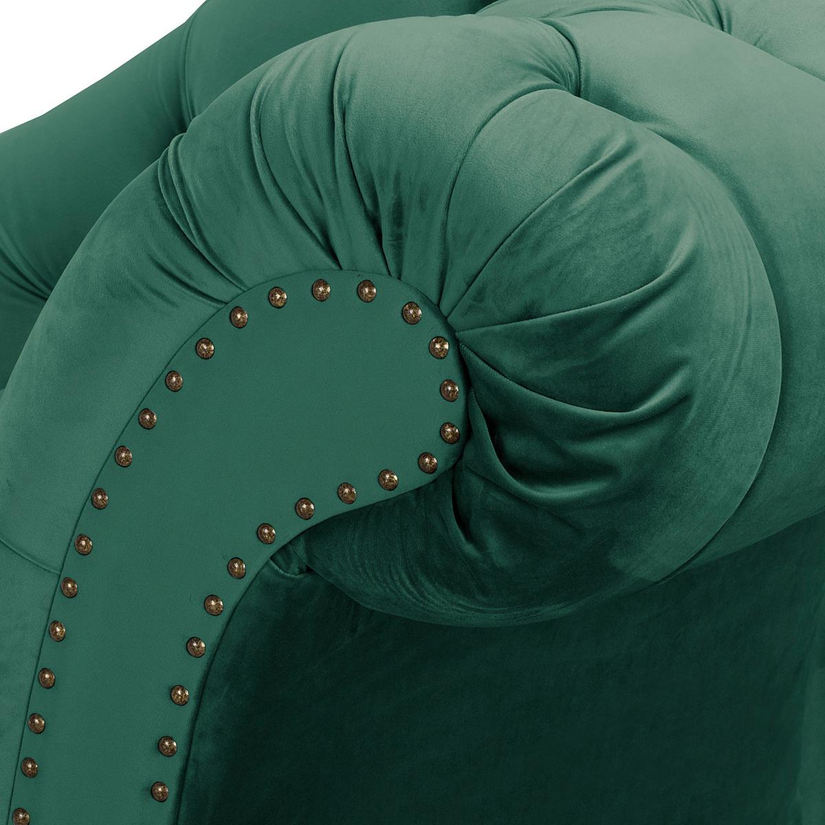 Récamiere Pako Grün B: 185cm - Braun/Grün, Design, Textil (185/93/75cm) - Livetastic