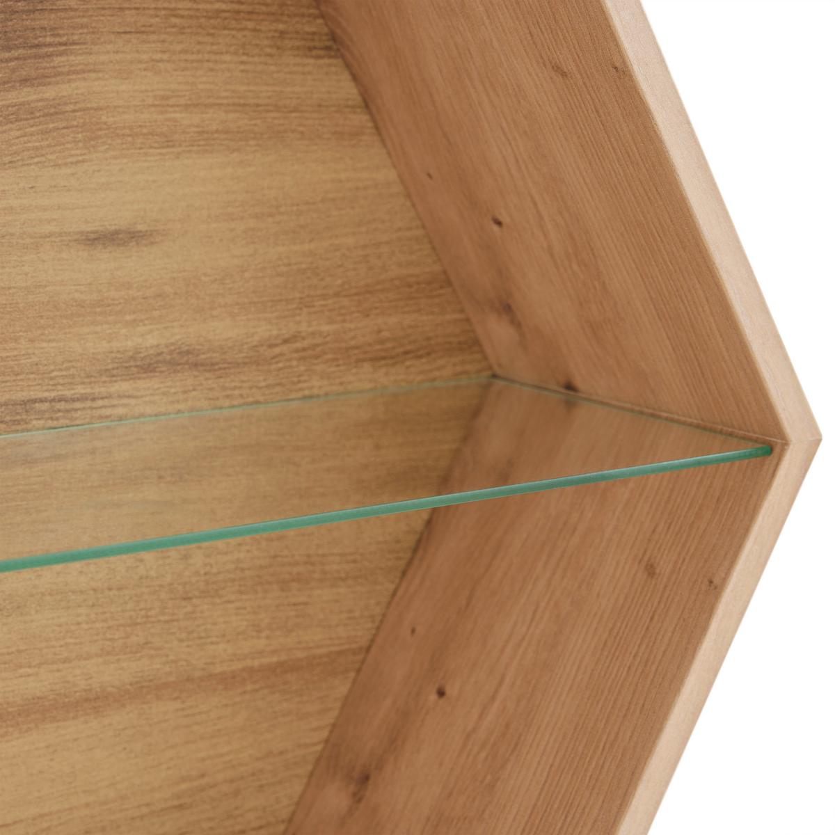 NÁSTENNÝ REGÁL EDGE -EXKLUSIV- - dub artisan, Modern, kompozitné drevo (51/44/19cm) - Mömax