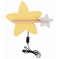 Kinderwandleuchte 21-75734 Star - Goldfarben/Grau, Basics, Holz/Holzwerkstoff (40/12/31cm)