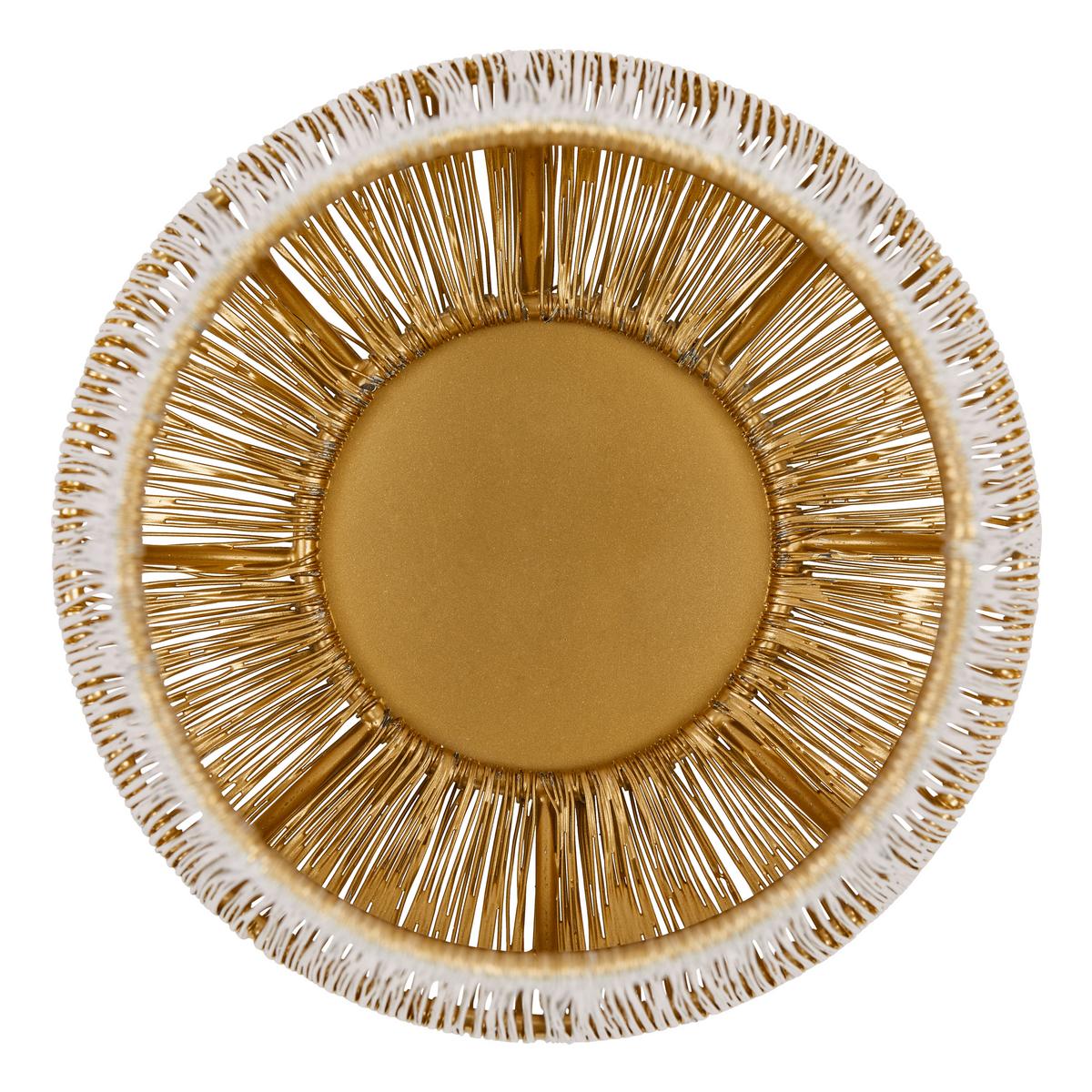 Laterne Sandra - Goldfarben/Weiß, MODERN, Metall (16/15cm) - James Wood