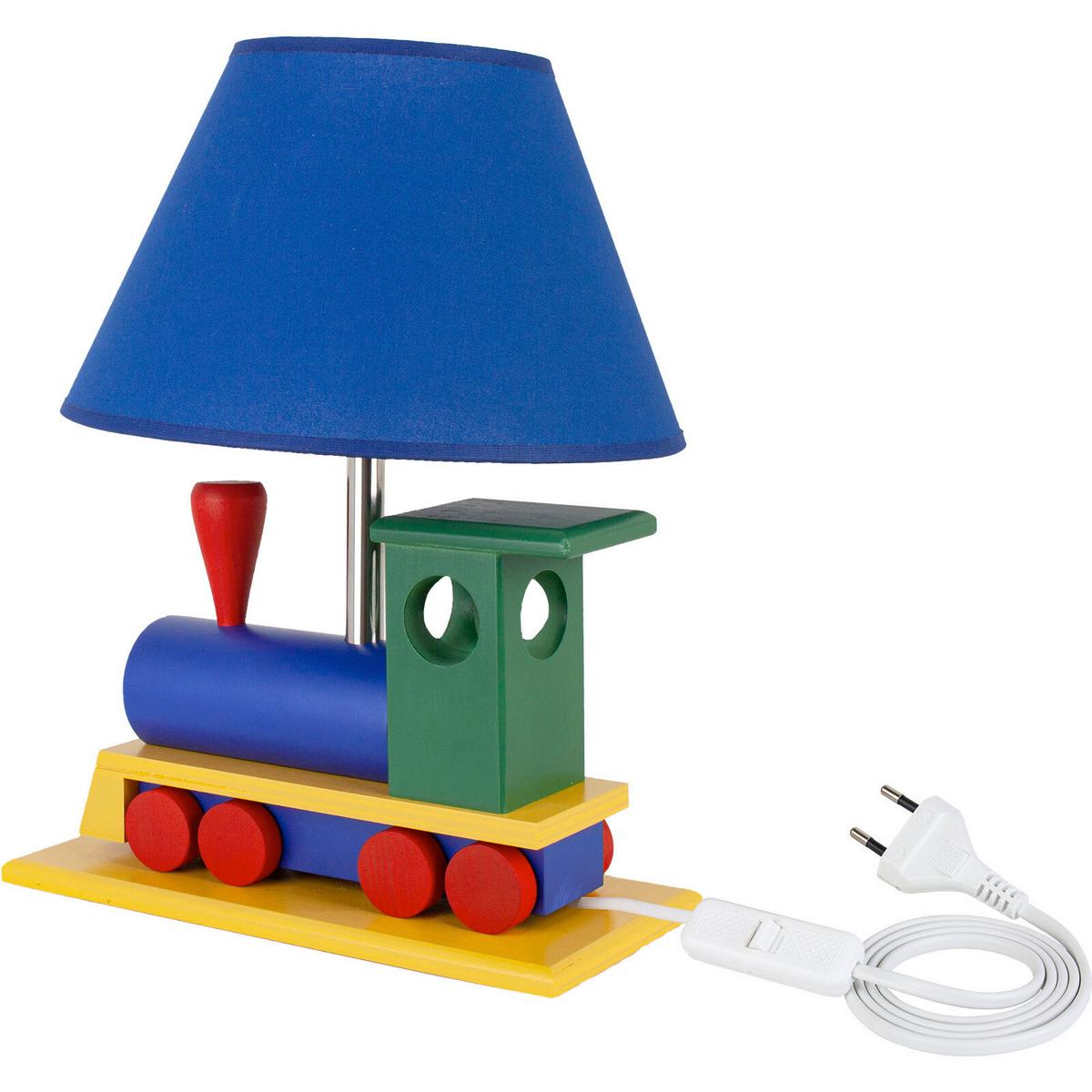Kindertischleuchte 4112008 Lokomotive Multik. - Multicolor, Basics, Holz (32/27/14cm)