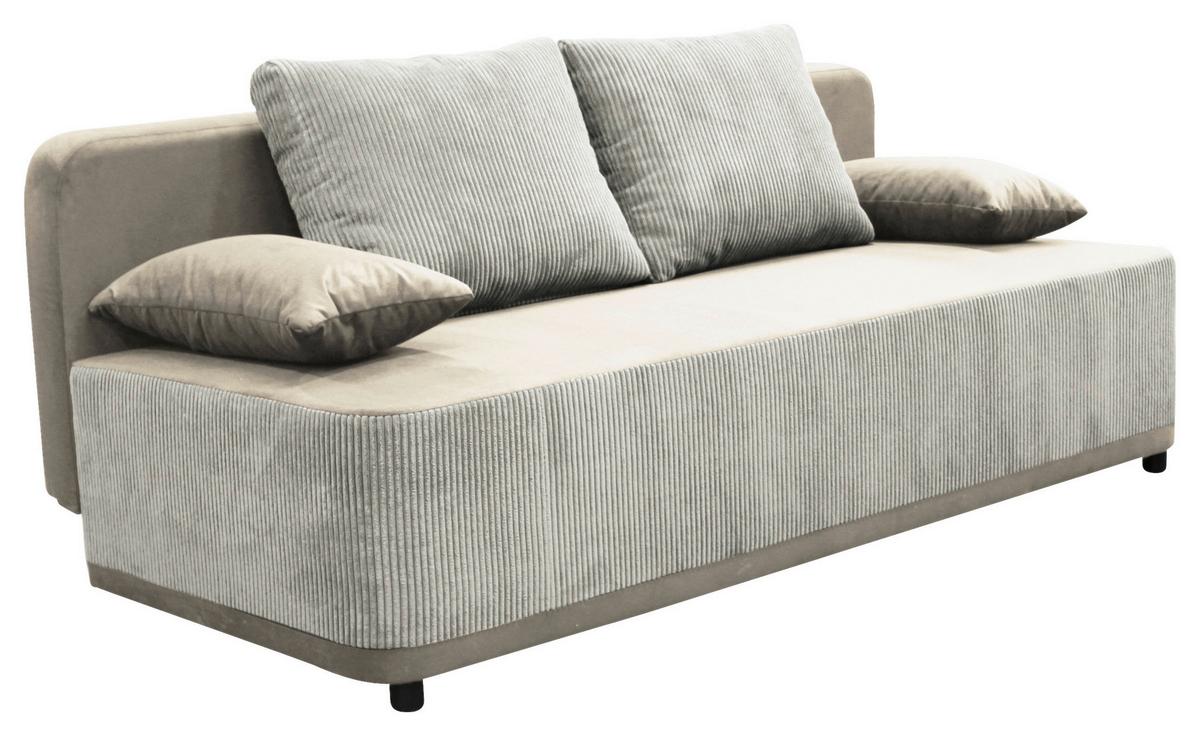 Schlafsofa Stella Creme B: 197 cm - Creme/Schwarz, Design, Textil (197/90/83cm) - MID.YOU