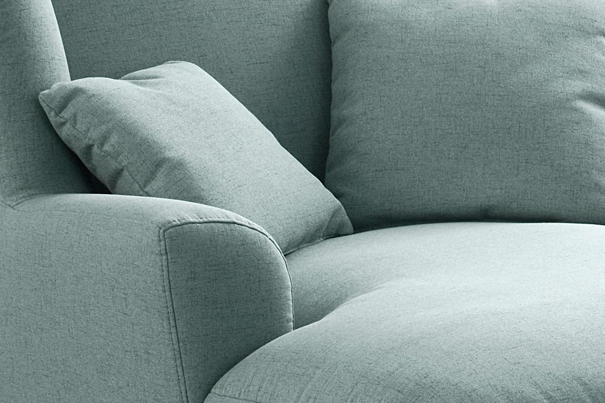 XXXL-Sessel Asado blau inkl. Zierkissen, B: 109 cm - Blau/Dunkelbraun, MODERN, Textil (109/104/145cm) - Sit & More