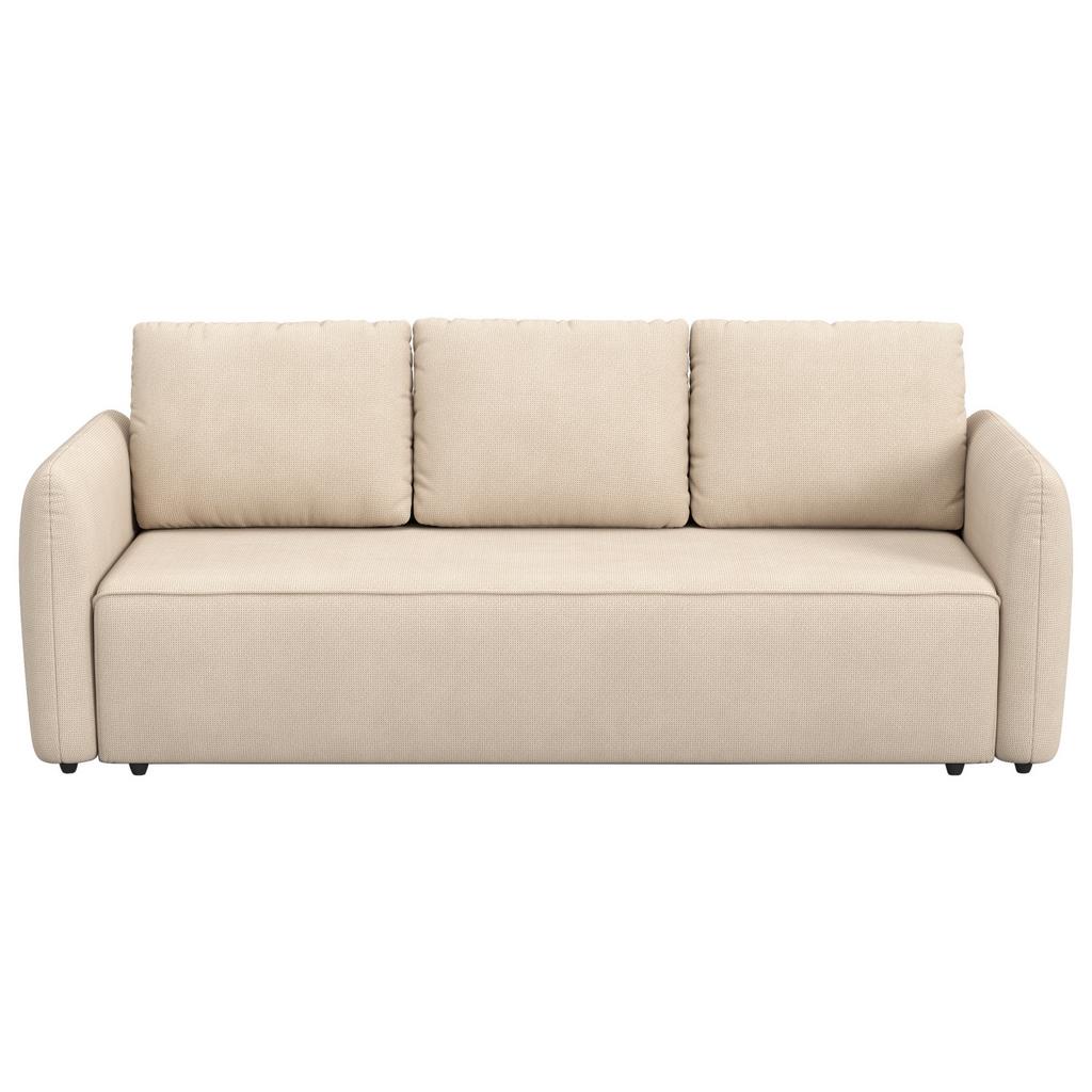 Megasofa mit Bettfunktion Flow Mikrofaser natur, B: 222cm