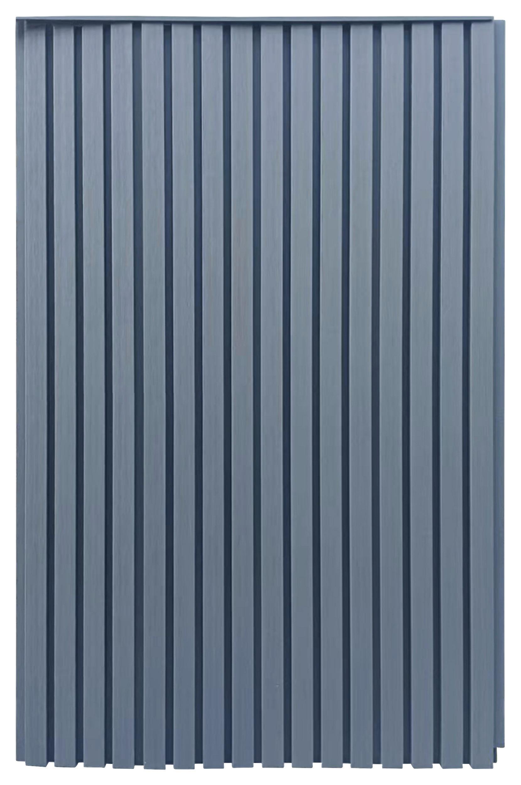 Outdoor Paneel L: 130 cm Wpc Hellgrau - Hellgrau, MODERN, Holzwerkstoff/Kunststoff (130/21,9/2,6cm)