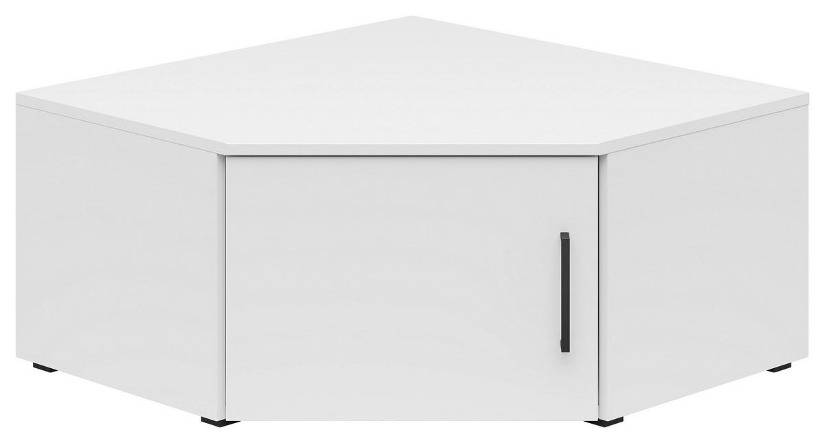 Nástavec na skříň MULTISTAURAUM š: 101 cm - bílá/černá, Moderní, kompozitní dřevo/plast (71,5/71,5cm)