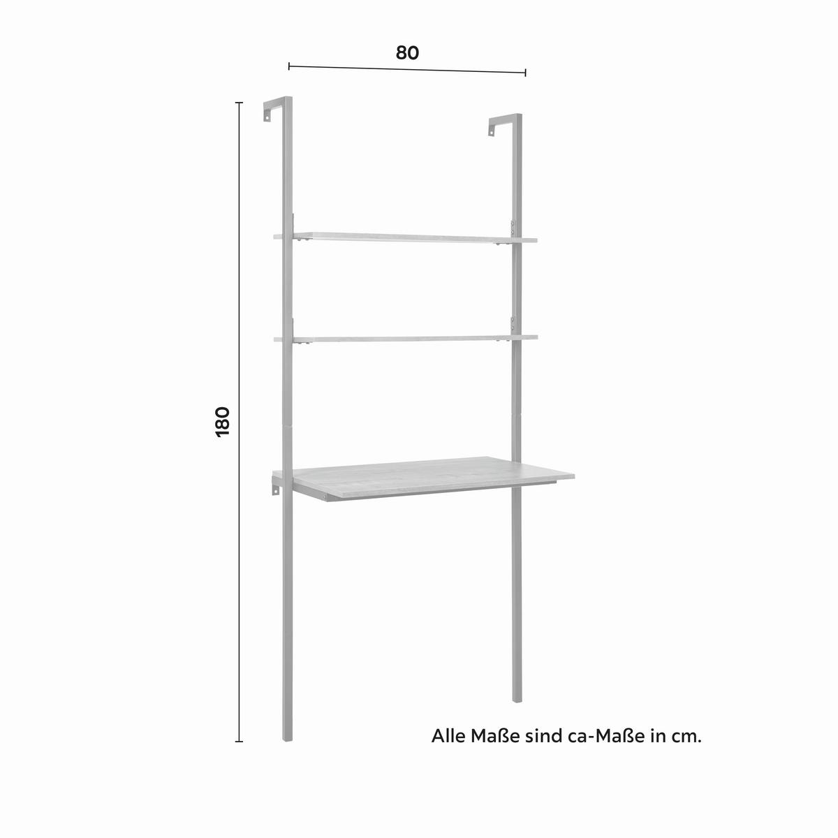 Psací stůl MAJA dekor ořech - černá/barvy ořechu, Moderní, kov (80/50/180cm) - Bessagi Home