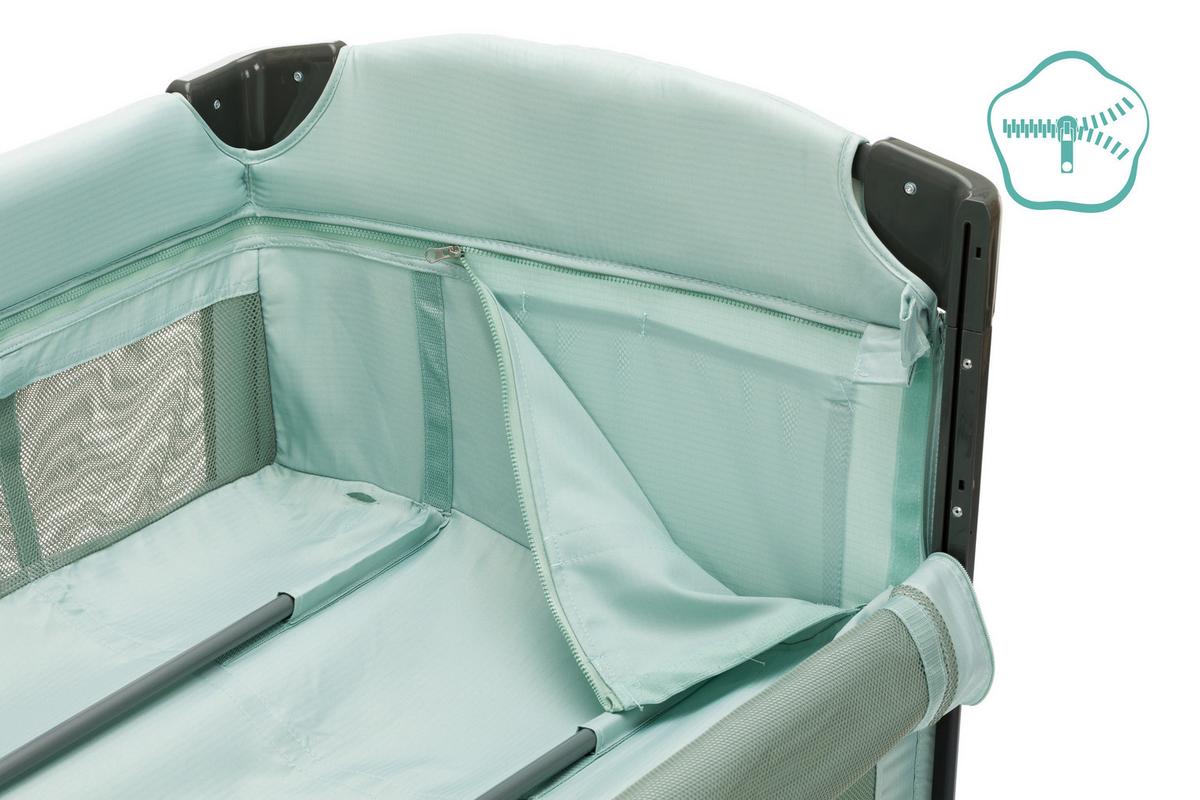 Reisebett Travel Cot Mint B: 125 cm - Mintgrün, Basics, Kunststoff/Metall (125/76/77cm) - Fillikid