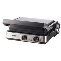 Kontaktgrill 2000w, Bis 230c - Silberfarben/Schwarz, Basics, Kunststoff/Metall (36,4/16,5/33,5cm) - Gorenje